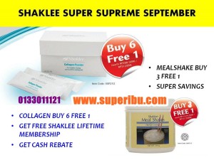 Promosi Shaklee Collagen Mealshakes Shaklee September 2014