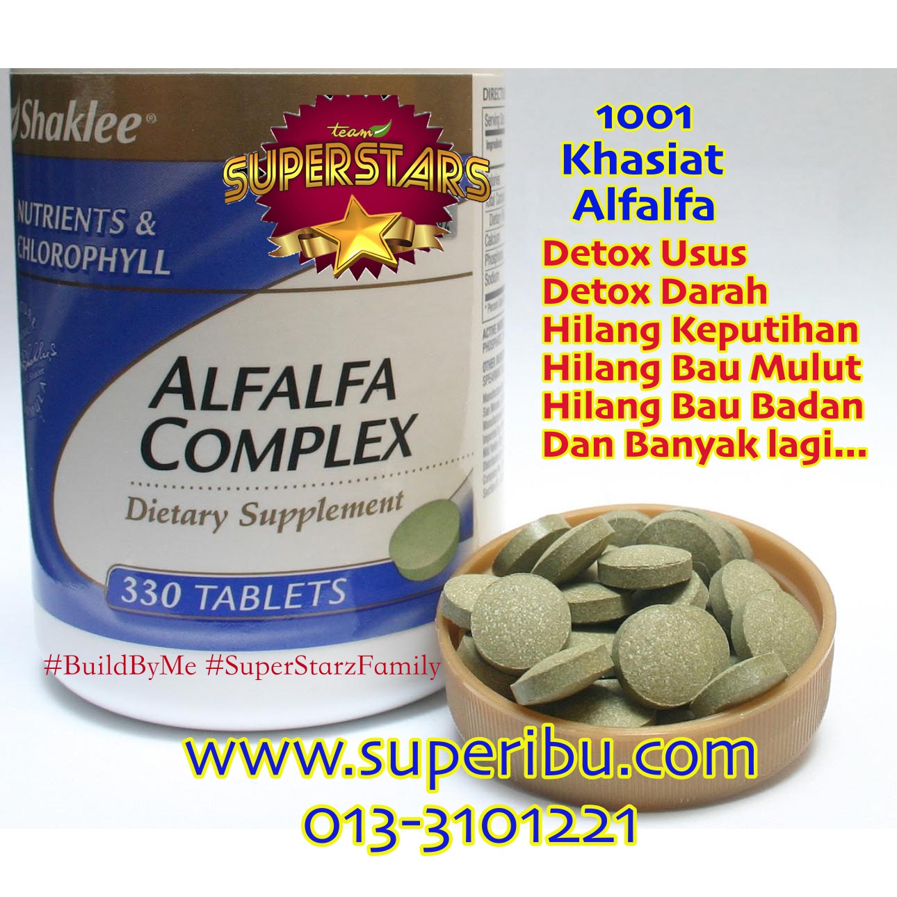 Alfalfa Complex Shaklee Herba 1001 Khasiat Kaya Klorofil